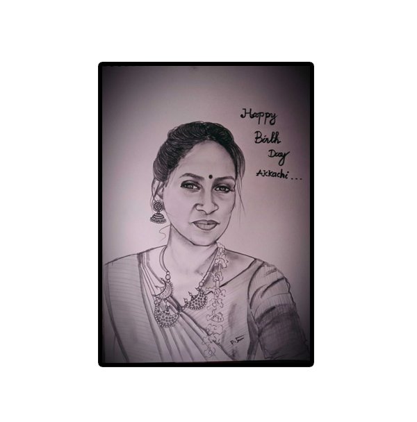 ArtsIndia Contrasting Beauty White Pencil Sketch Portrait of Mona Lisa on  Black Background (Material: Gloss, Size: 18